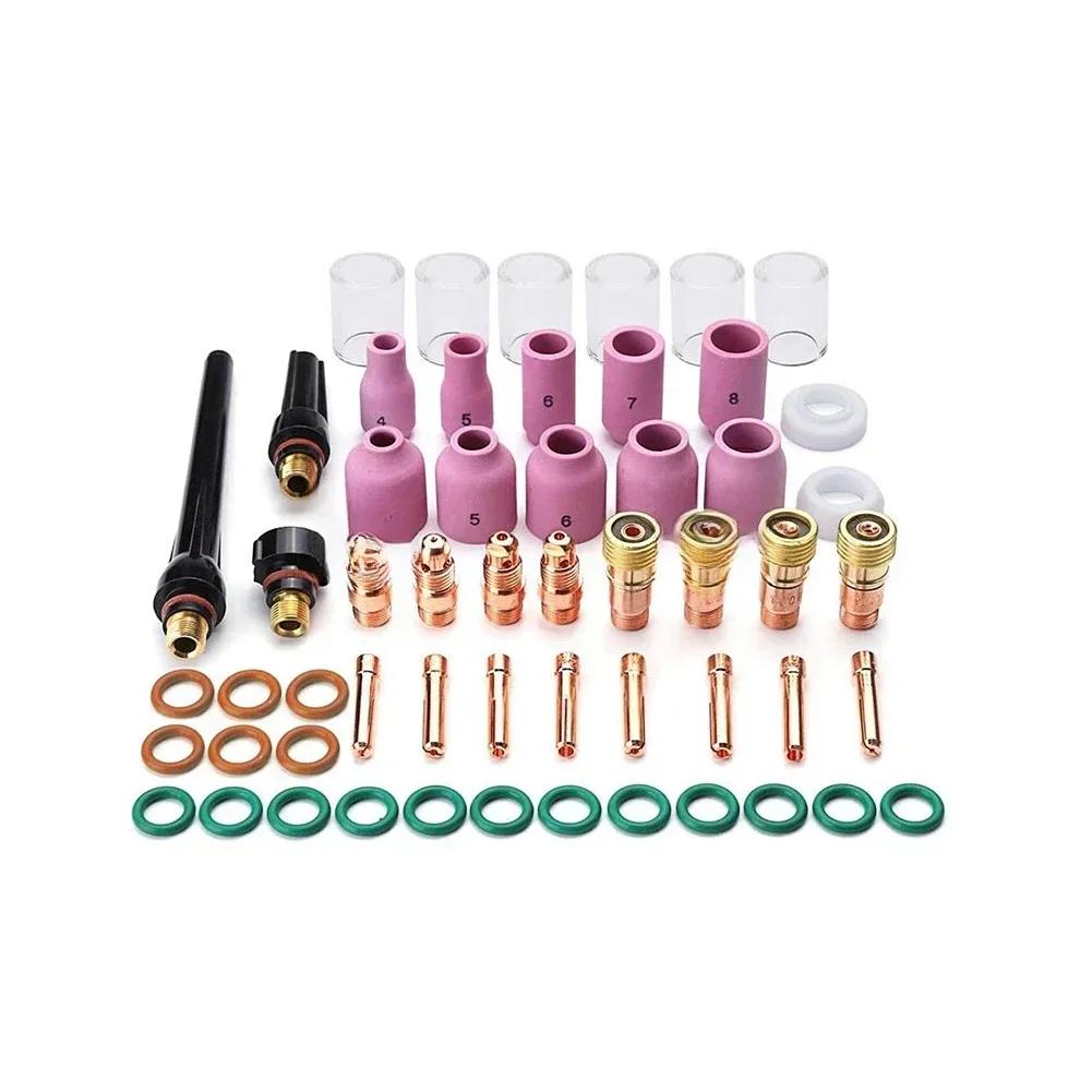 Professional 55pcs Welding Torch Accessories Kit with Copper Electrode for Argon Welding Tools Practical and Design