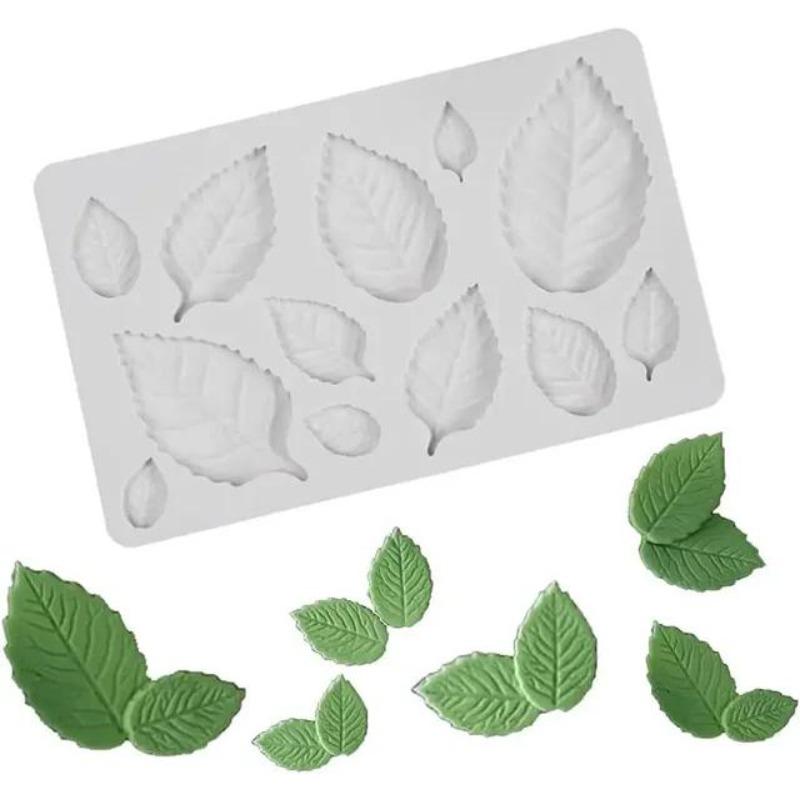 Rose Leaves Chocolate Fondant Molds for Cake Decoration DIY Chocolate Candy Sugar Cupcake Topper Cake Polymer Clay Crafts