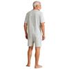 Women’s Special Needs Adaptive Romper Short Sleeve Shorts Bottom Back Zipper Bodysuit with Feeding Tube Access for Daily Care
