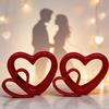 Decoration Valentine's Day Love Ornament Handicraft Double Hollow Heart Models  Couple
