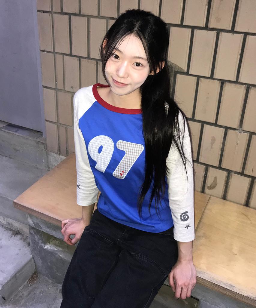 CGP (Women) Raglan Color Block Sleeve T-Shirt - Blue