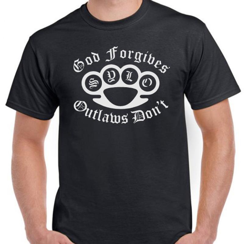 

God Forgives SYLO Support your local Outlaws Biker Motorcycle T Shirt tee outlaw 5XL різнокольоровий