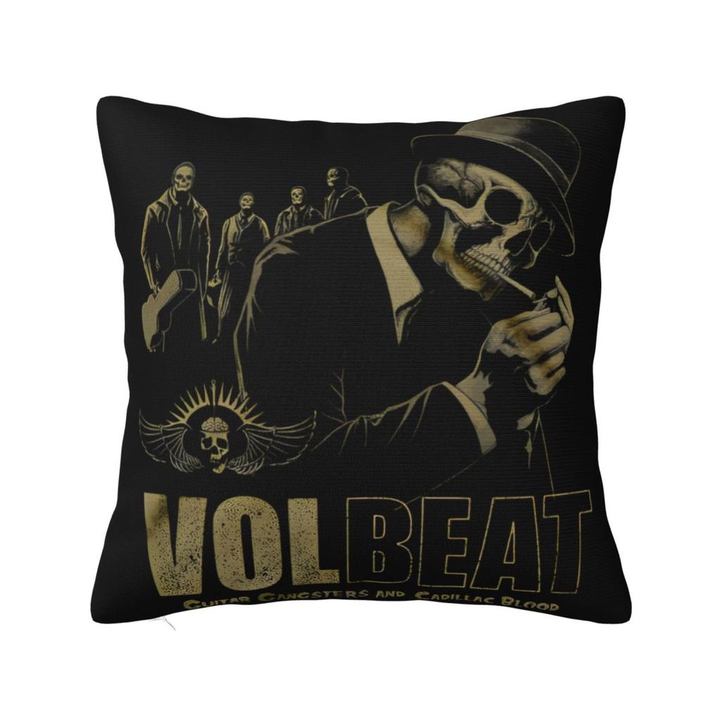 Volbeats Greatest Of All Tours Square Pillow Covers Bed Car Guitar Cushion Cover Cute Decorative Pillow Cover 40*40