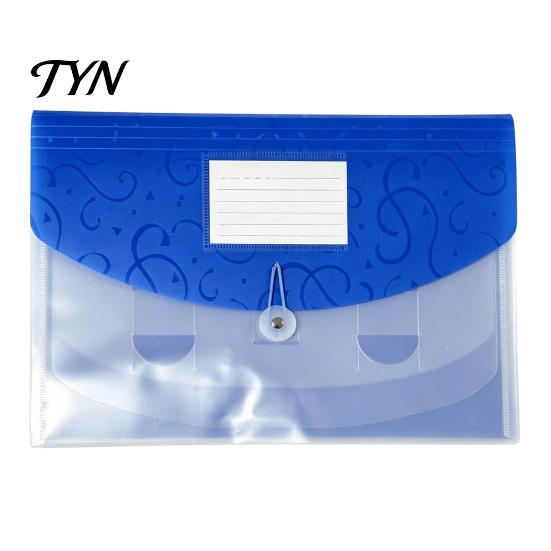 Home Office Filing System Expandable Document Folder with Label Slot, Layered Design Waterproof PP File Envelope, Secure Rope Closure Organizer