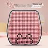 Cartoon Bear Wooden Bead Car & Office Cushion Set - 3-Piece, All-Season