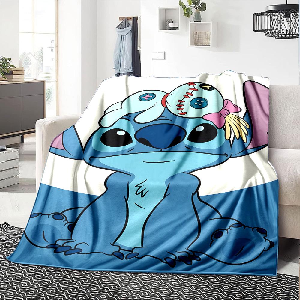 1pc S-Stitch2 Blanket, Gift, for Men and Women, Soft Blanket, Good for Sofa Bed Couch Travel, Lightweight Flannel Blanket