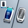 New Zinc Alloy Leather Car Key Case Cover Shell For Toyota CHR Hilux Fortuner VHFDT6 Land Cruiser 200 Camry Corolla Crown RAV4 Highland