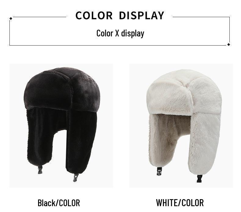 Women's Winter Fashion Lei Feng Hat – Warm, Windproof Faux Rabbit Fur with Face & Ear Protection for Cycling