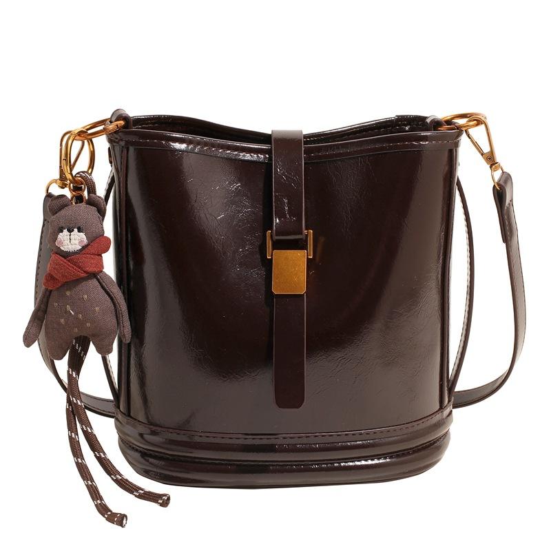 Popular Handbag Bag Women's New Trendy Retro Bucket Bag Niche Versatile Shoulder Messenger Bag