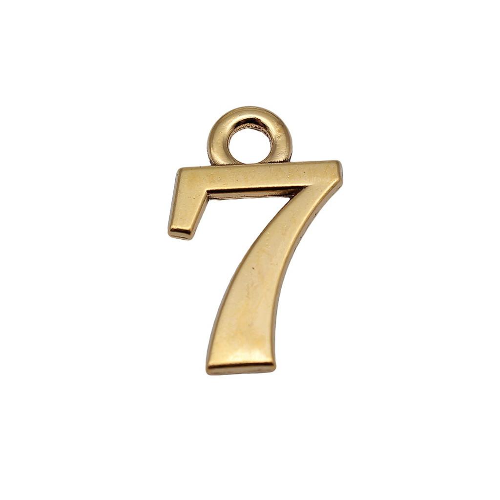 Number Tags Charms Alloy Pendants For Birthday Party Jewelry Making Accessories