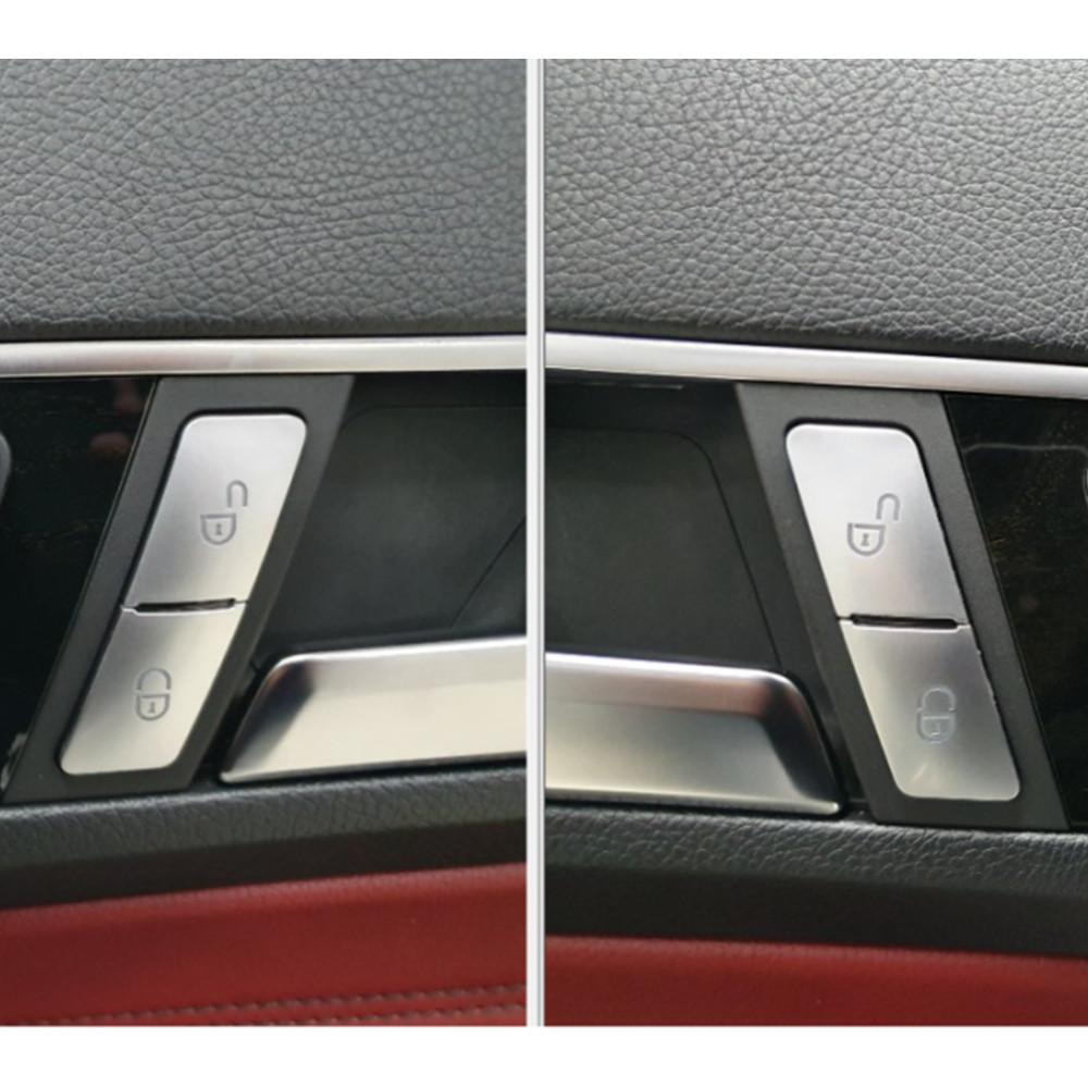 2025 Hot Racing Grills ABS Car Styling Door Unlock Buttons Trim Cover Stickers For Mercedes Benz A B C E GLA CLA GLK GLE CLS ML
