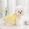Dog Dress Spring Summer Three-dimensional Cat Plaid Skirt Teddy Bee Bear Small and Medium Dog Cat Pet Clothing
