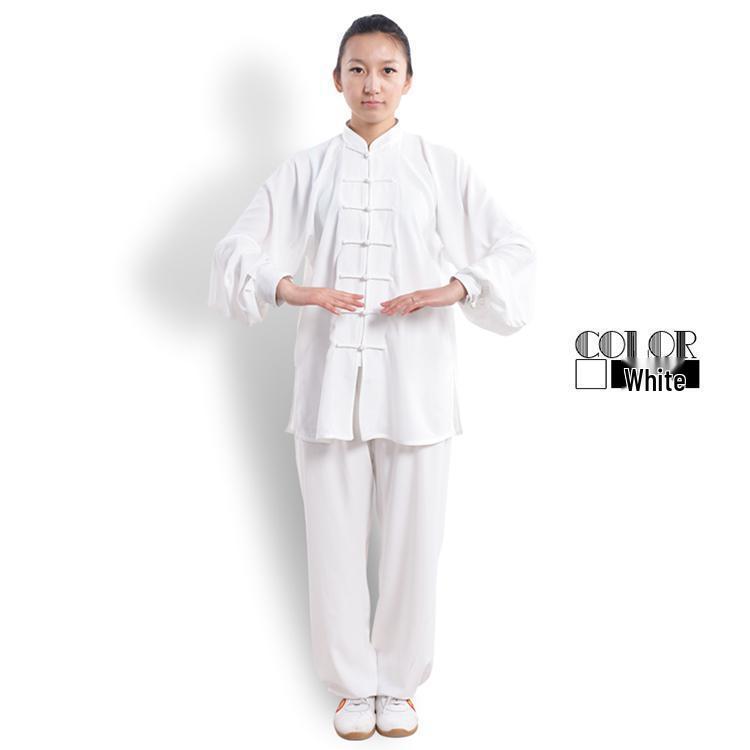 

Весенне-осенний хлопково-шелковый костюм для тай-чи для мужчин и женщин среднего и пожилого возраста - одежда для практики и выступлений XXXL