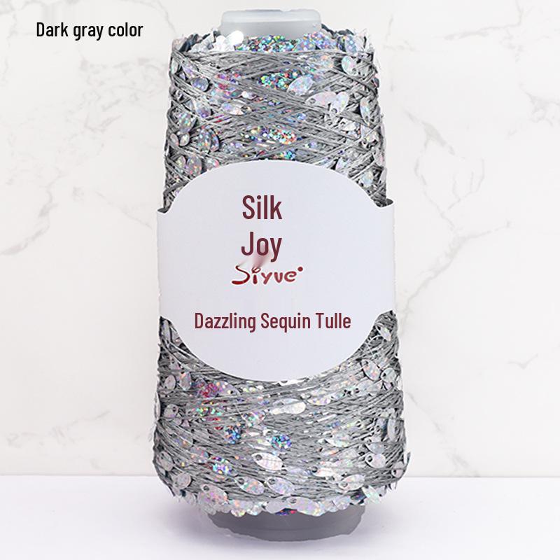 Siyue Silk Color Point Yarn: Dazzling Sequin Wool with Water Drop Sequins for DIY Hand Knitting