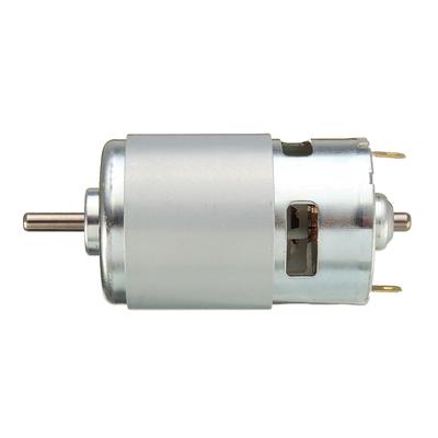 775 Motore DC 12V-36V 3500-9000RPM Motore DC a basso rumore con cuscinetto a sfere ad alta coppia e potenza
