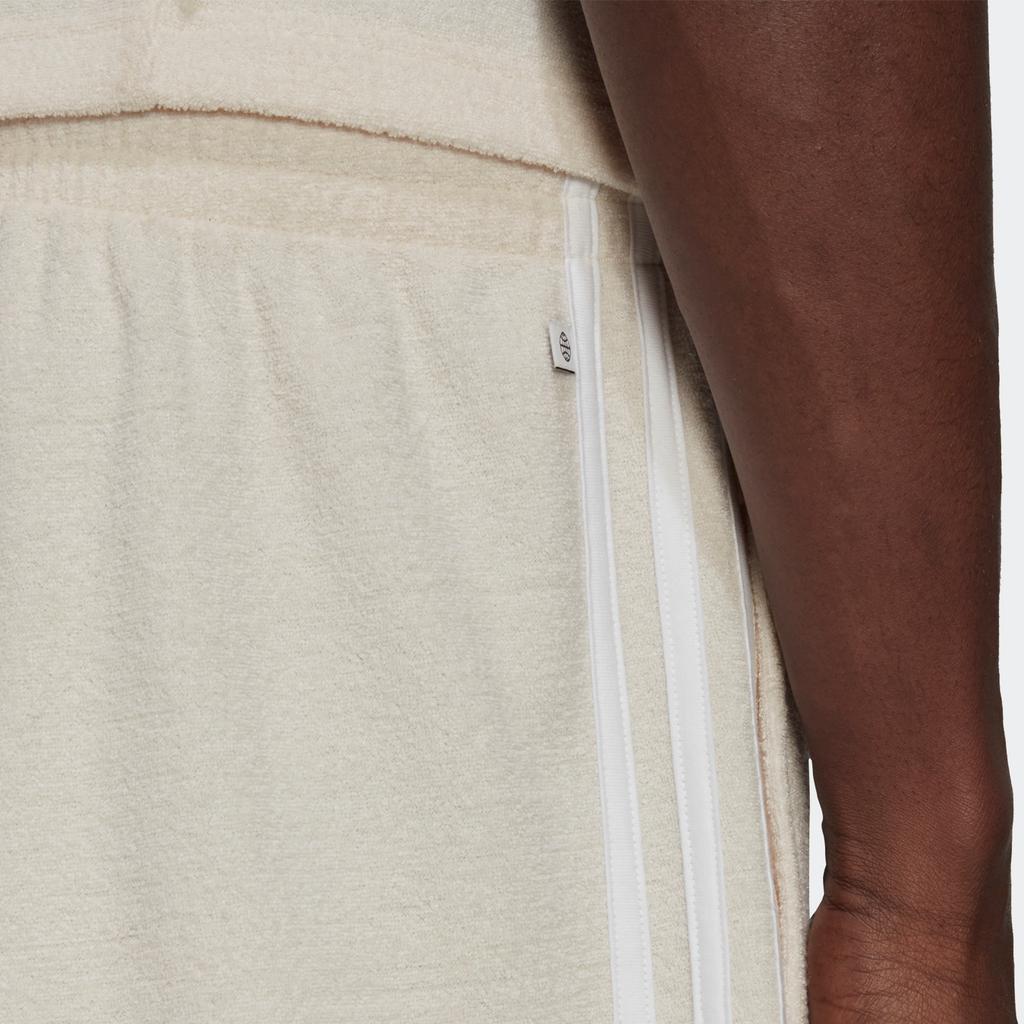 Adidas Originals Trefoil Stripe Logo Casual Sports Shorts Men Bottoms Beige IB7726