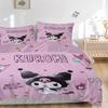Kuromi'S Balloon Adventure Print 3Pcs Bedding Setduvet Cover With 2 Bedropillowcase Home Birthday Gift