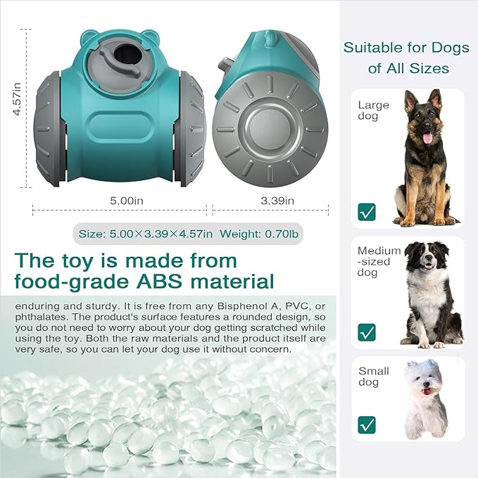 Puppy Toy Adjustable Food Dispensing Treat Dispenser Dogs Puzzle Feeder Slow Feeding for Aggressive Chewers Breed Pet Gift