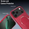 Protective Case - BOOLING - for iPhone 17 Pro - Silicone with Magnetic Circle and Stand - Red