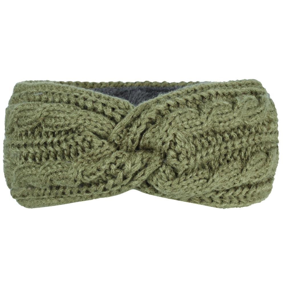 Fleece Lining Winter Headbands Wide Edge Hair Band Fashion Knitted Headbands  Hair Accessories
