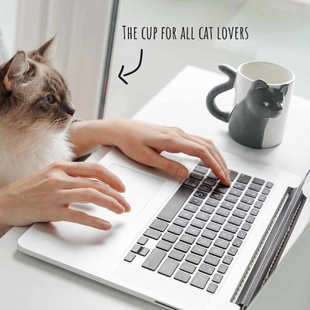 MIAMIO Kyssande Katt Muggar Kattälskare Gåvor för - Set/Kaffekoppar, Män/Kvinnor