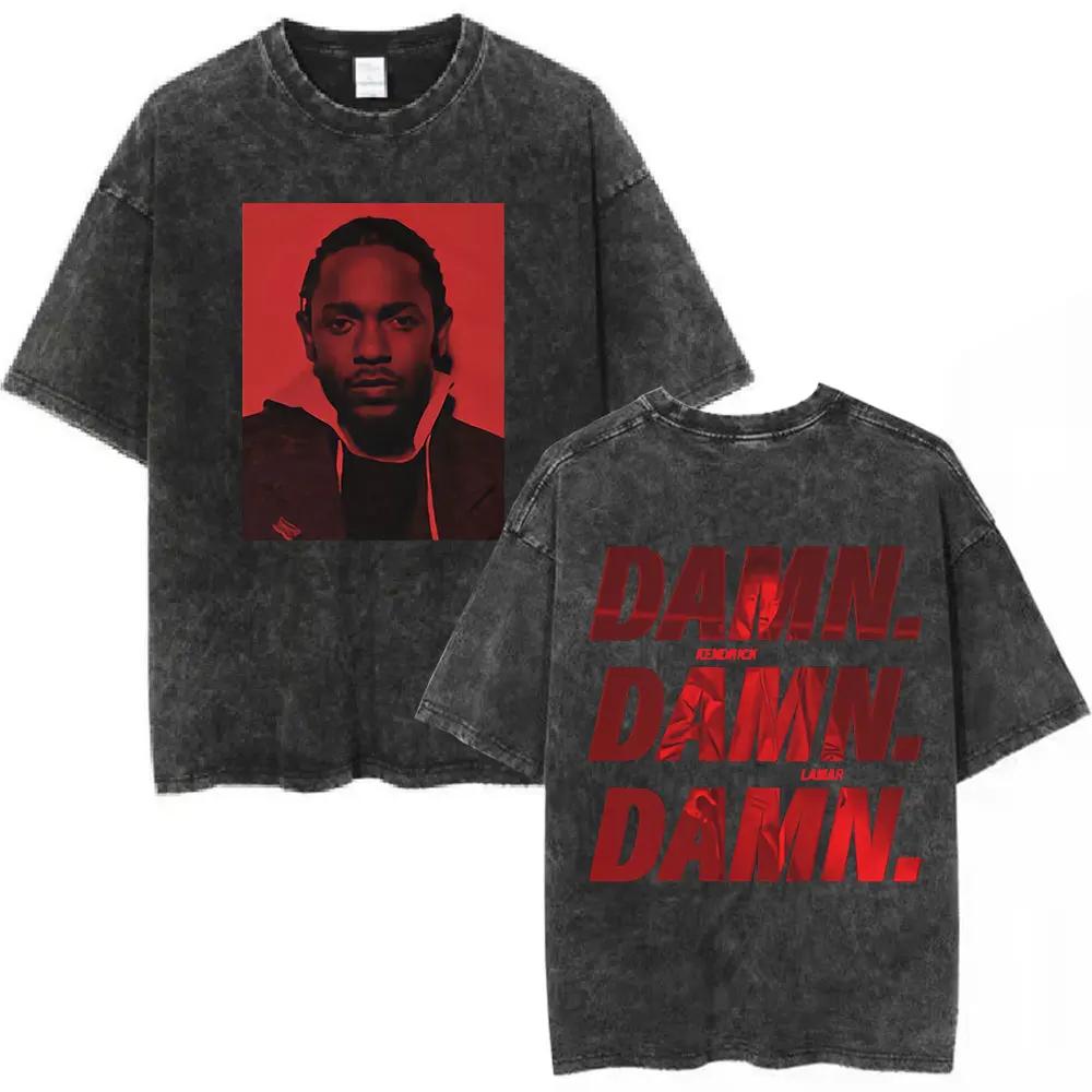 Washed Vintage Rapper Kendrick Lamar SZA Grand National Tour Tshirt They Not Like Us T Shirt Men Hip Hop Fashion Tshirt