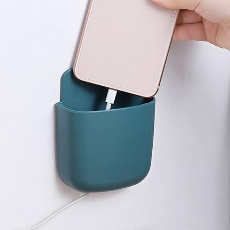 1Pcs Wall Mounted Storage Box Mobile Phone Plug Holder Stand Rack Remote Control Storage Organizer Case For Air Conditioner