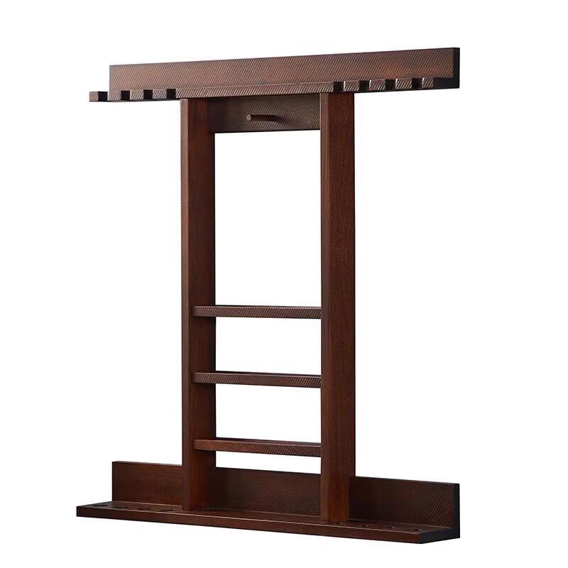 Solid Wood Wall-Mounted Billiard Cue Rack