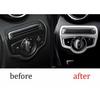 Headlight Switch Control Cover Trim 2015- Matte Silver For Benz C-Class W205