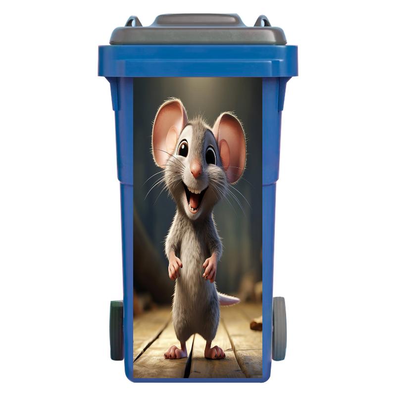 1 шт. Мультяшный милый смешной животный стикер на мусорное ведро Съемный домашний декор ПВХ Мусорное искусство Мурал Наклейки на стену A19
