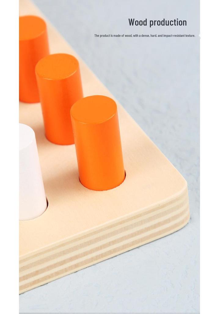 Montessori Wooden Sensory Training Toys for Early Childhood Education - Stick and Rope Insertion Set