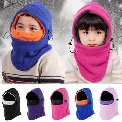 3-10 Years Kids Winter Fleece Windproof Hat Full Face Thermal Neck Warm Ski Mask Hood Cap Boys Girls Children Cap
