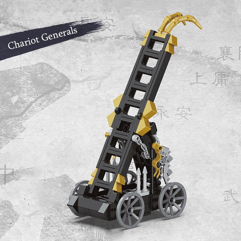 Мужество Трёх Царств Башня Замок Стена Осада Колесница оружие кирпич фигурка Строительные Блоки Игрушка Для Детей Подарки