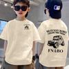 Boys' Pure Cotton School Style Short-Sleeve T-Shirt for Ages 10-14 - Summer 2025