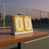Flip Scoreboard Smooth Turning Tabletop Score Keeper Stainless Steel Rings Manual Turner for