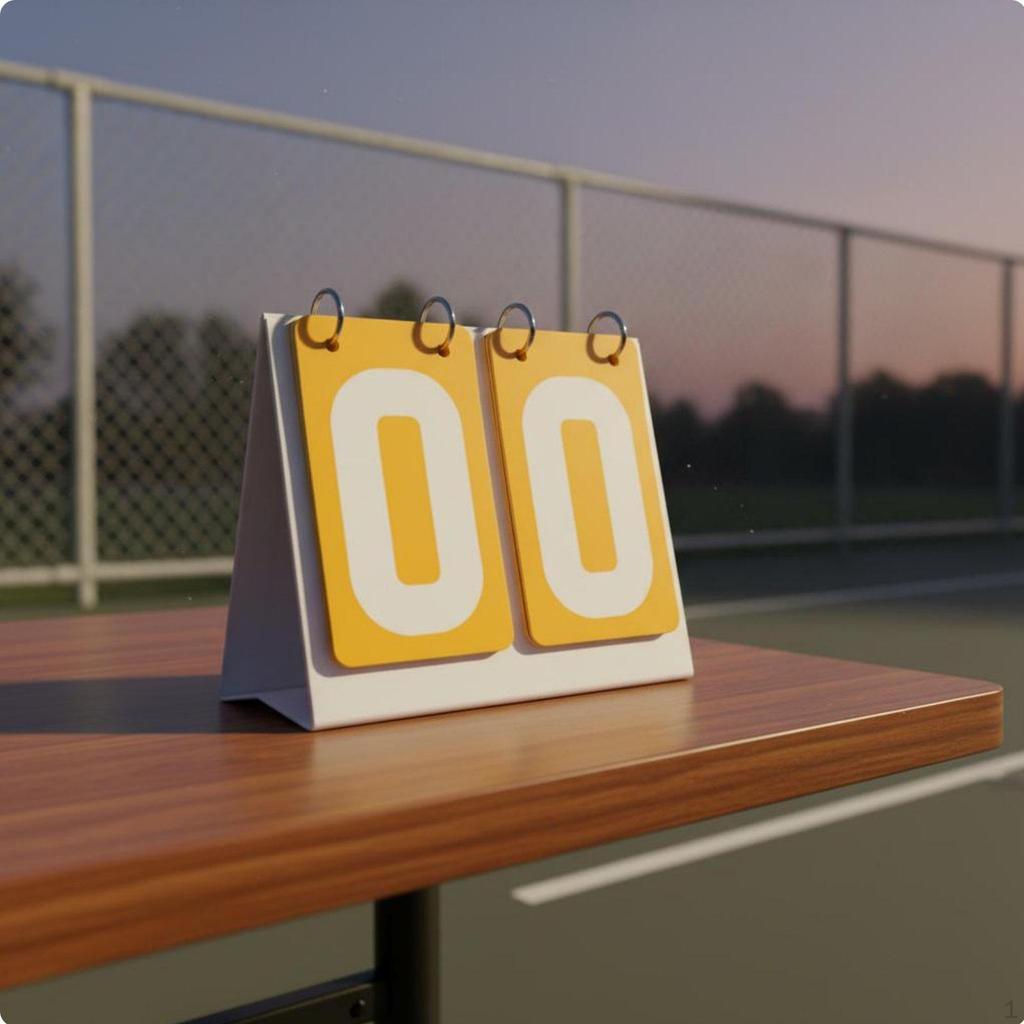 Flip Scoreboard Smooth Turning Tabletop Score Keeper Stainless Steel Rings Manual Turner for