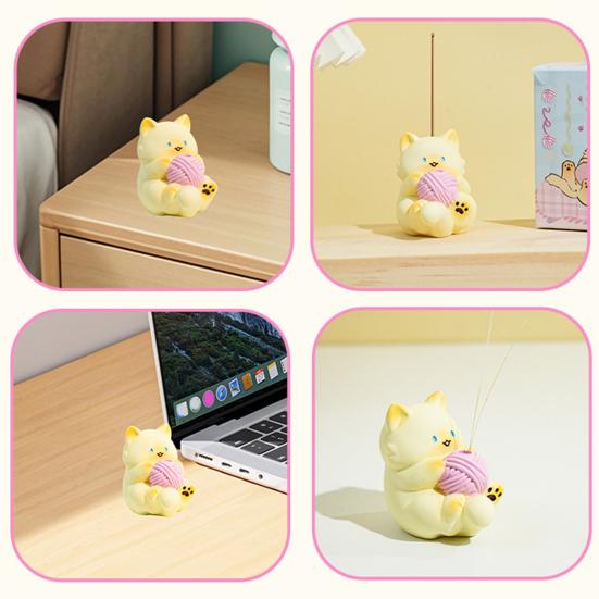 Cute Cat Whisker Collector 3D Cartoon Cat Sculpture Pet Beard Holder Resin Cat Whisker Vase Mini Pet Vibrissae Keepsake Sympathy Gift for Cat Lovers