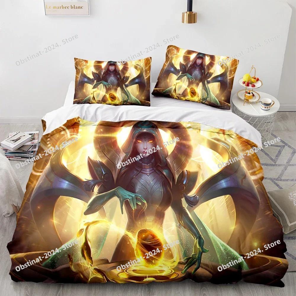 3D Print League of Heroes Bedding Set Single Twin Full Queen King Size Game Anime Bed Set Aldult Kid Bedroom Duvet Cover Sets