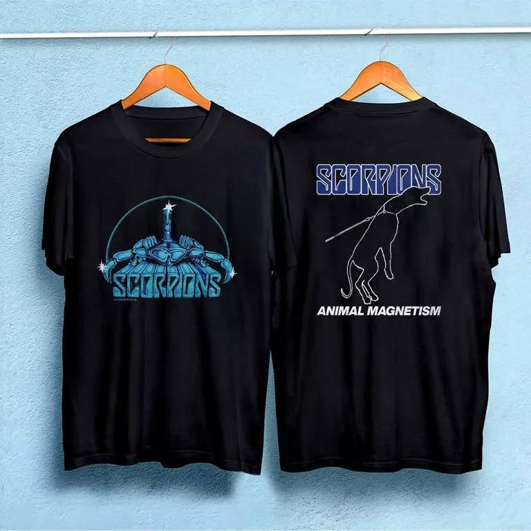 2 Sides Scorpions 1980 Animal Magnetism Black S-5XL T Shirt BS1371 S