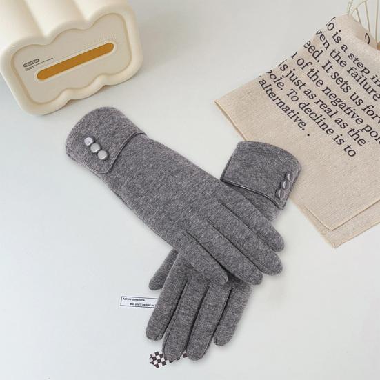 1 Pair Cozy Winter Fleece Gloves Gift Autumn Keep Warm Snow Delicate Design Minimalistic Christmas Gloves