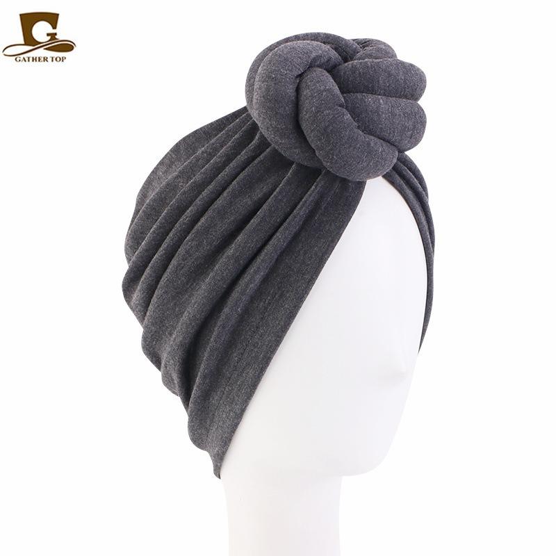 Cotton three-dimensional twist headscarf hat headgear ethnic hat JDTA