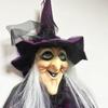Halloween Decorations Props Life Size Animatronic Witch Sound Activated Screaming Glowing Eyes for Haunted House Party Supplies
