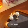 French Retro Pearl Earrings - S925 Silver and Gold-Plated Copper for a Versatile, Elegant Look