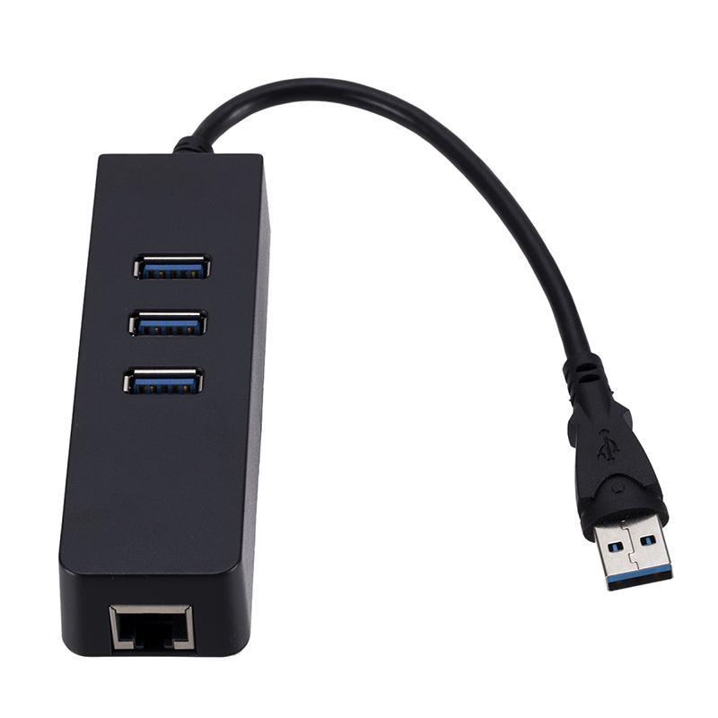3 Ports Usb 3.0 Gigabit Ethernet Lan Rj45 Network Adapter Hub To 1000Mbps
