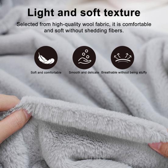 USB Heated Shawl Blanket 2-in-1 Wearable Electric Wrap with Zipper Quick Heat Wireless Heating Shawl for Office Travel Home Use