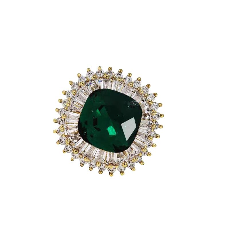 Simple Magnetic Button Brooch Premium Niche Full Zirconium Corsage Fixed Placket Collar Jacket Accessories