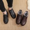 Fleece To Keep Warm the Elderly Casual Men's Cotton Shoes Fleece Thickened Non-slip Comfortable One-pedal Snow Boots