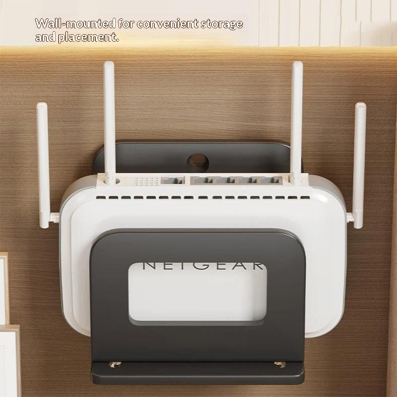 Strong Adhesive Adjustable Wall Mount Holder for Router Modem TV Box Media Player Anti-drop Space Saving Home Entertainment
