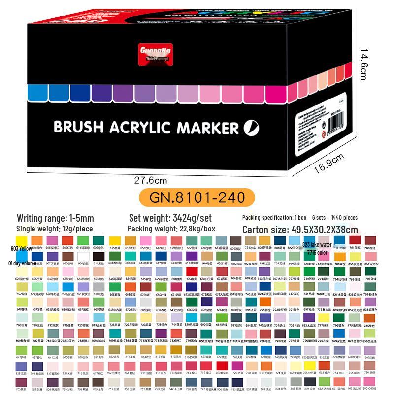 Acrylic Soft Tip Marker & Colored Pencil Set for Students & Anime Art