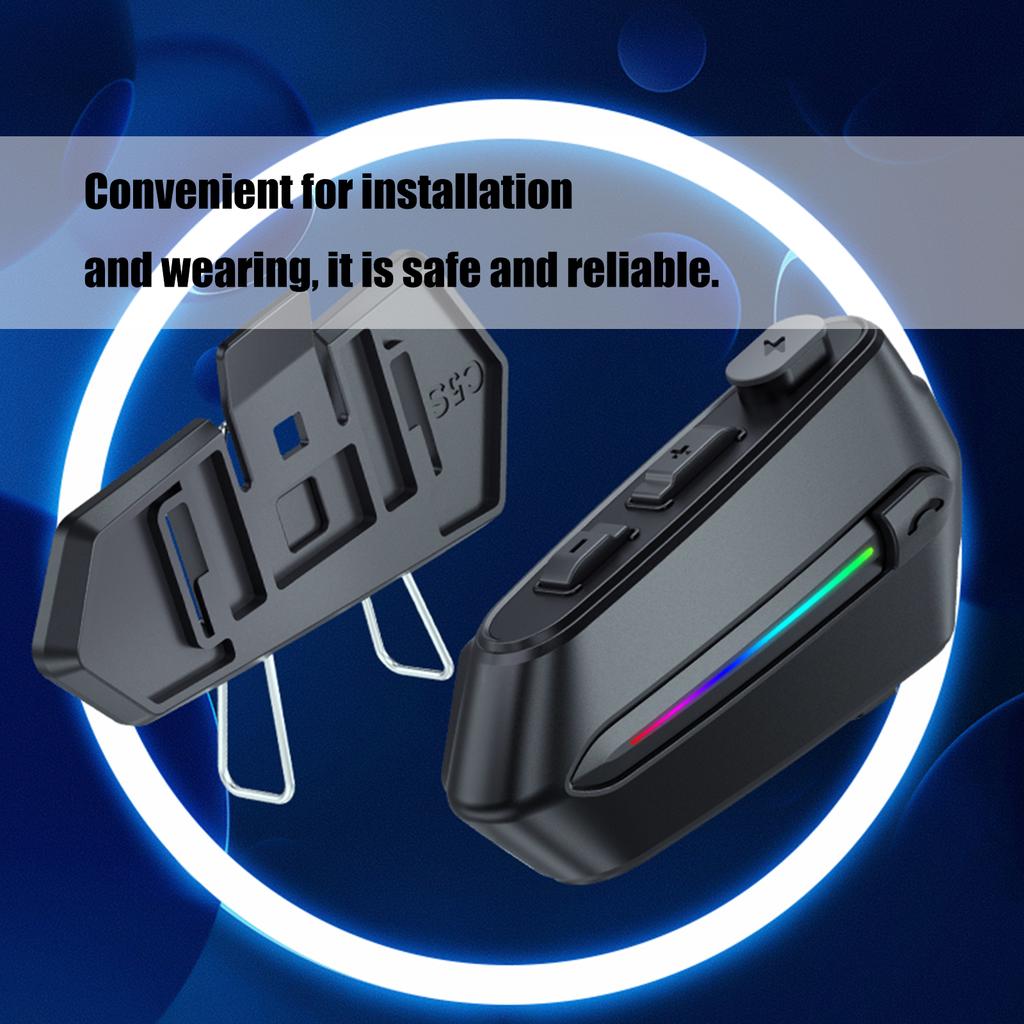 Motorcycle Headset, C5S Motorcycle Intercom Headphone Noise Cancellation Clear Sound IPX6 Waterproof